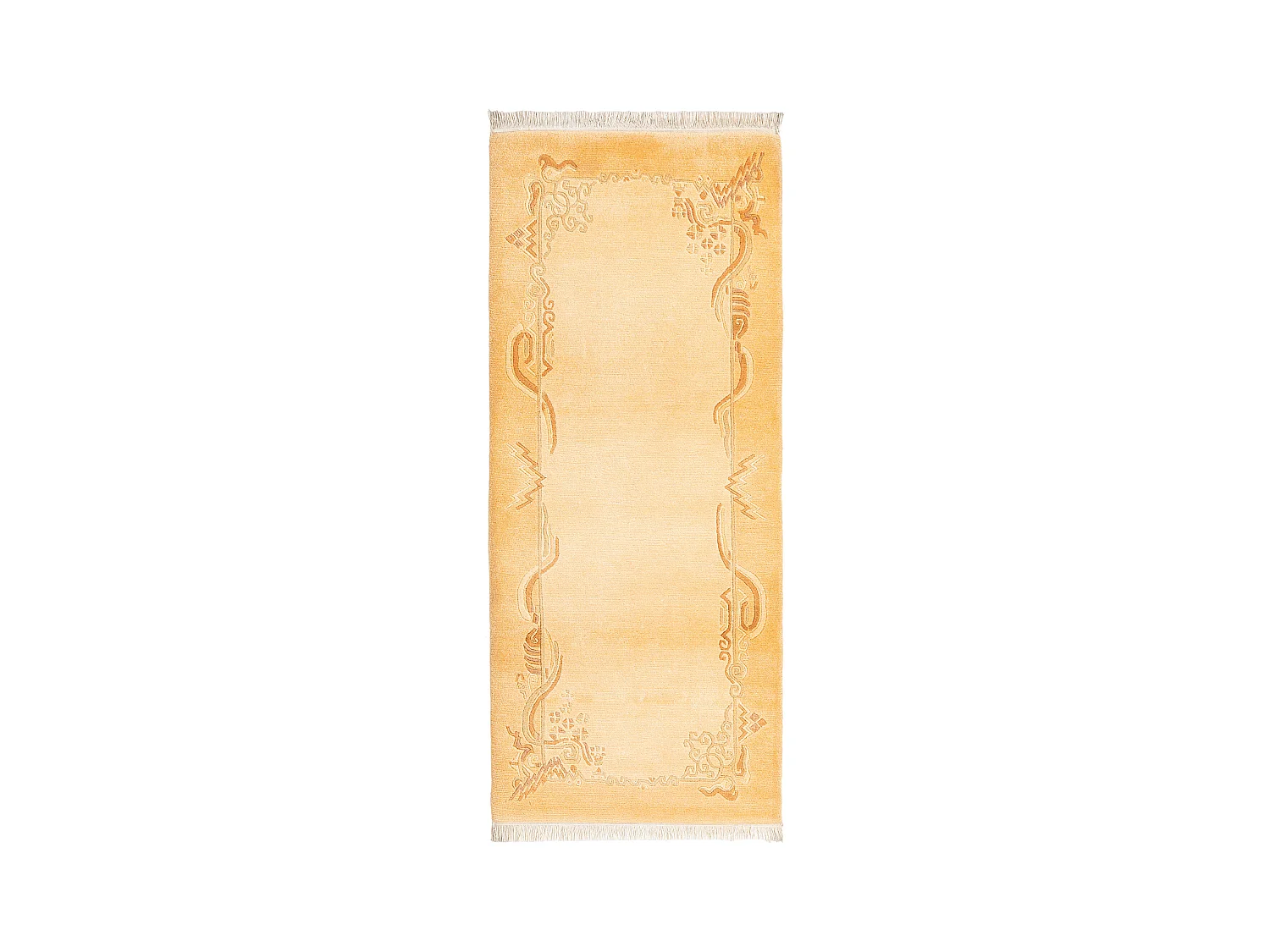 Tapis de couloir en laine 84x203 orange Darya