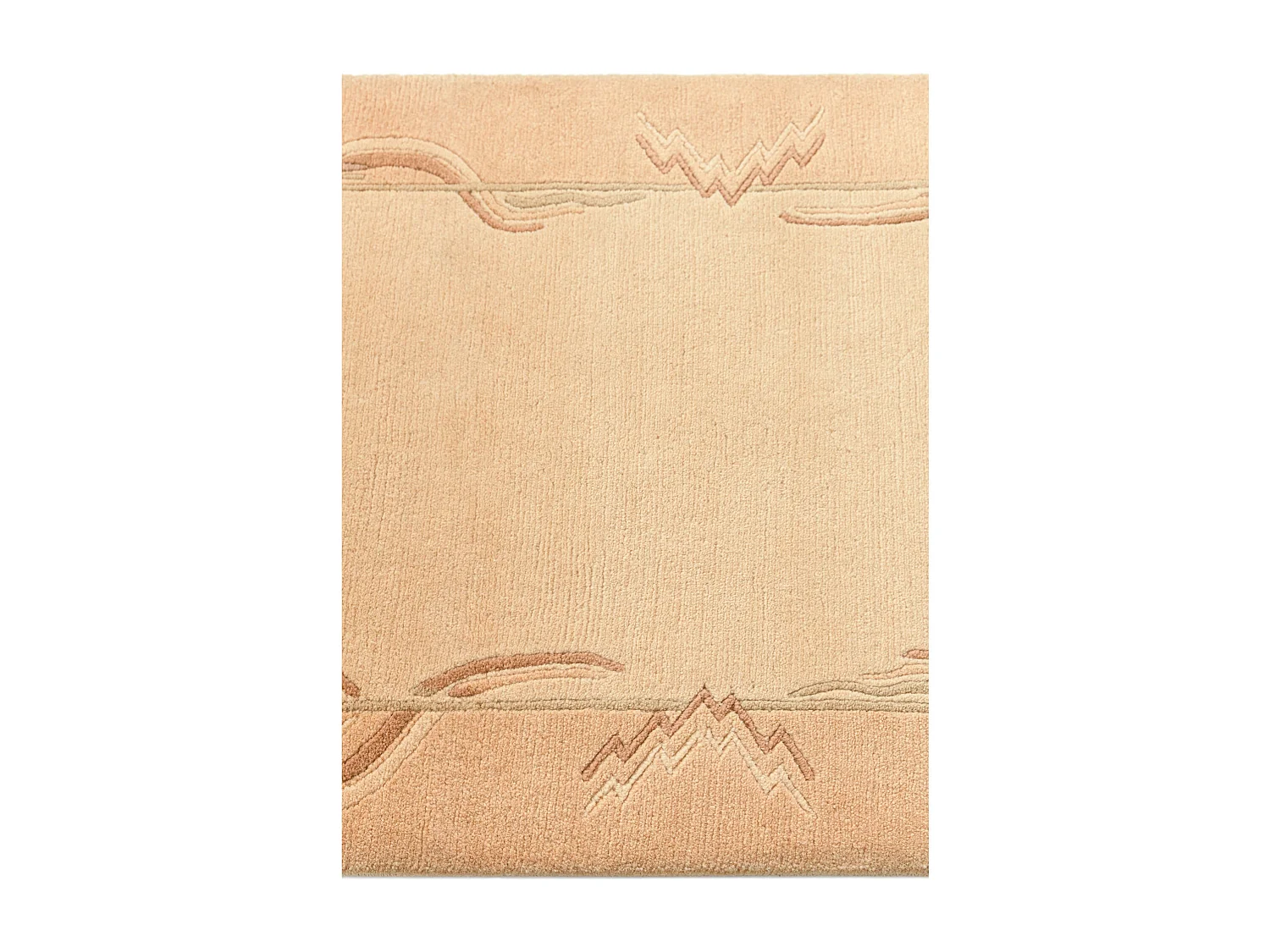 Läufer-Wollteppich 84x203 Orange Darya