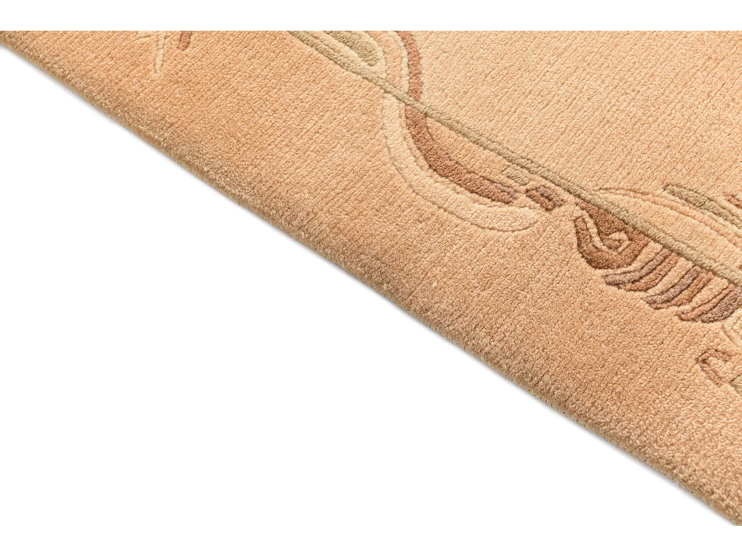 Läufer-Wollteppich 84x203 Orange Darya