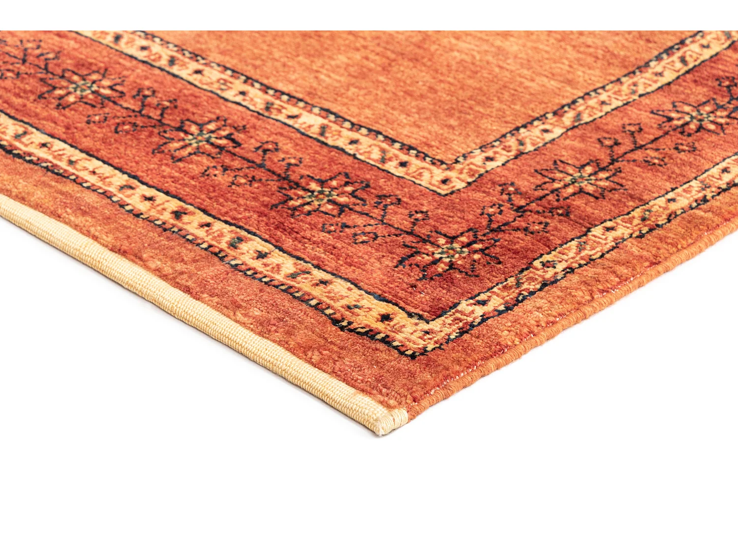 Tapis de laine 109x154 orange Kashkuli