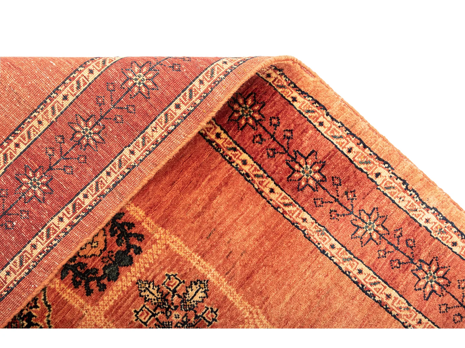 Tapis de laine 109x154 orange Kashkuli