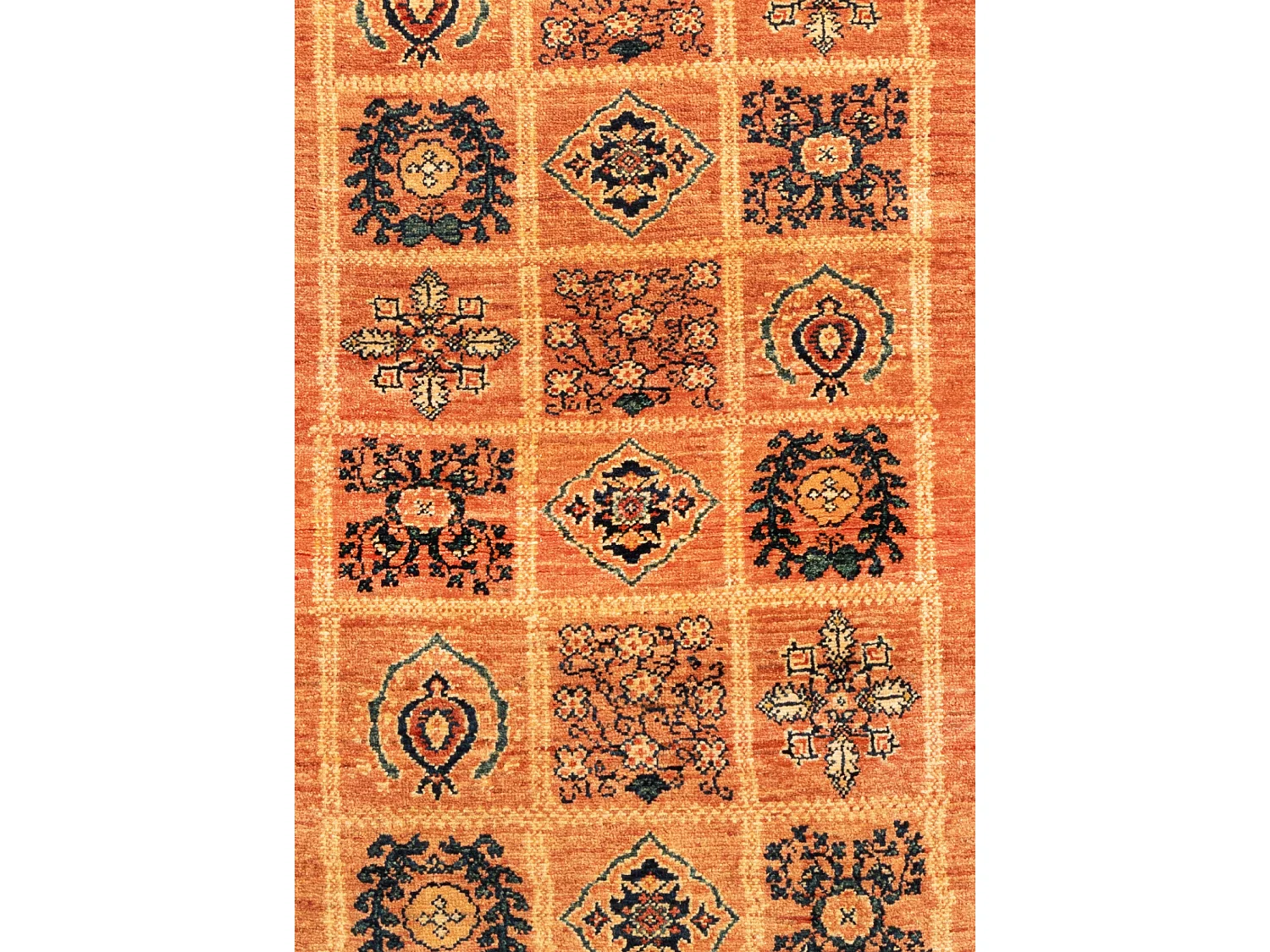 Tapis de laine 109x154 orange Kashkuli