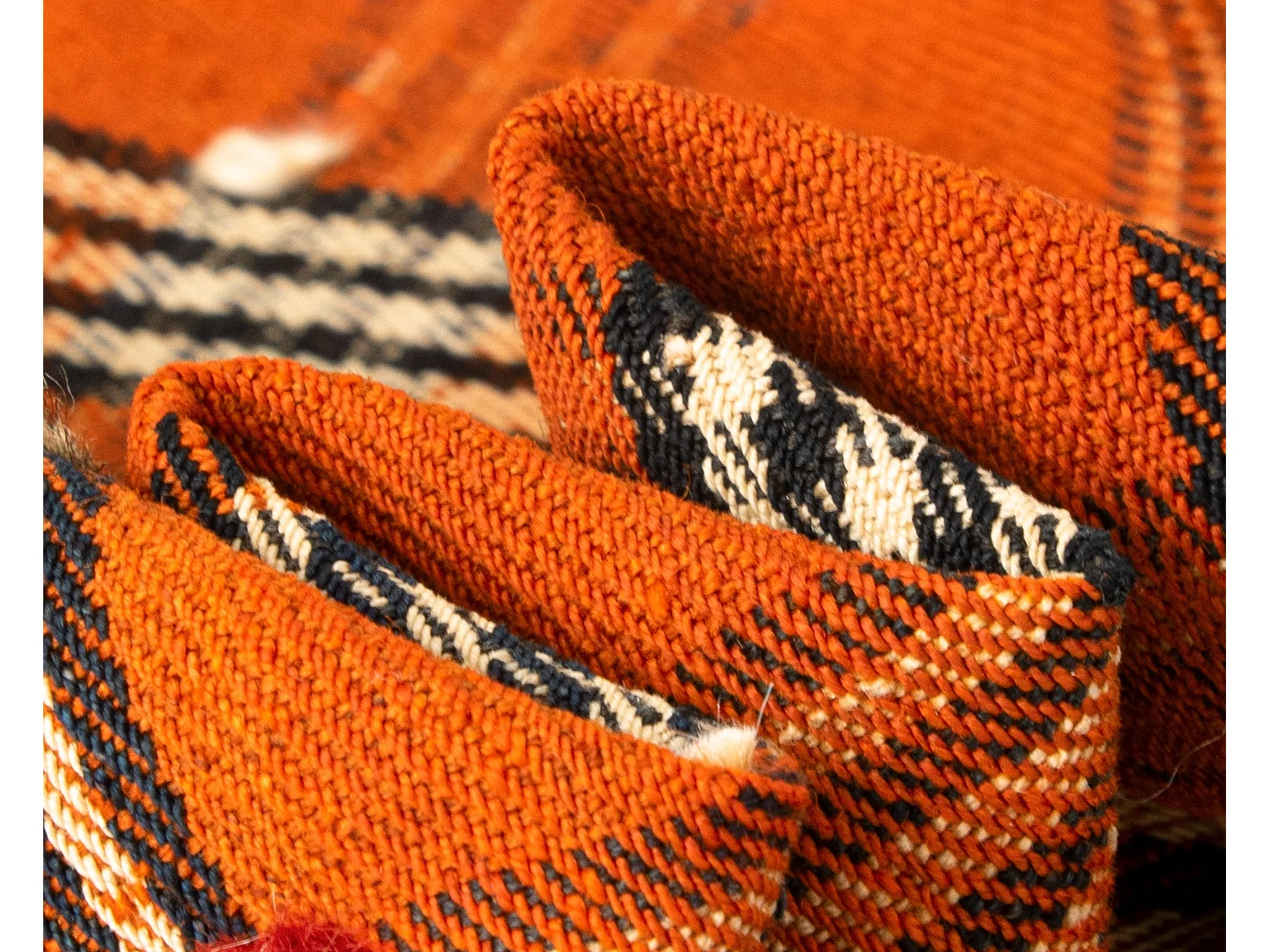 Tapis de laine 130x204 orange Jajim