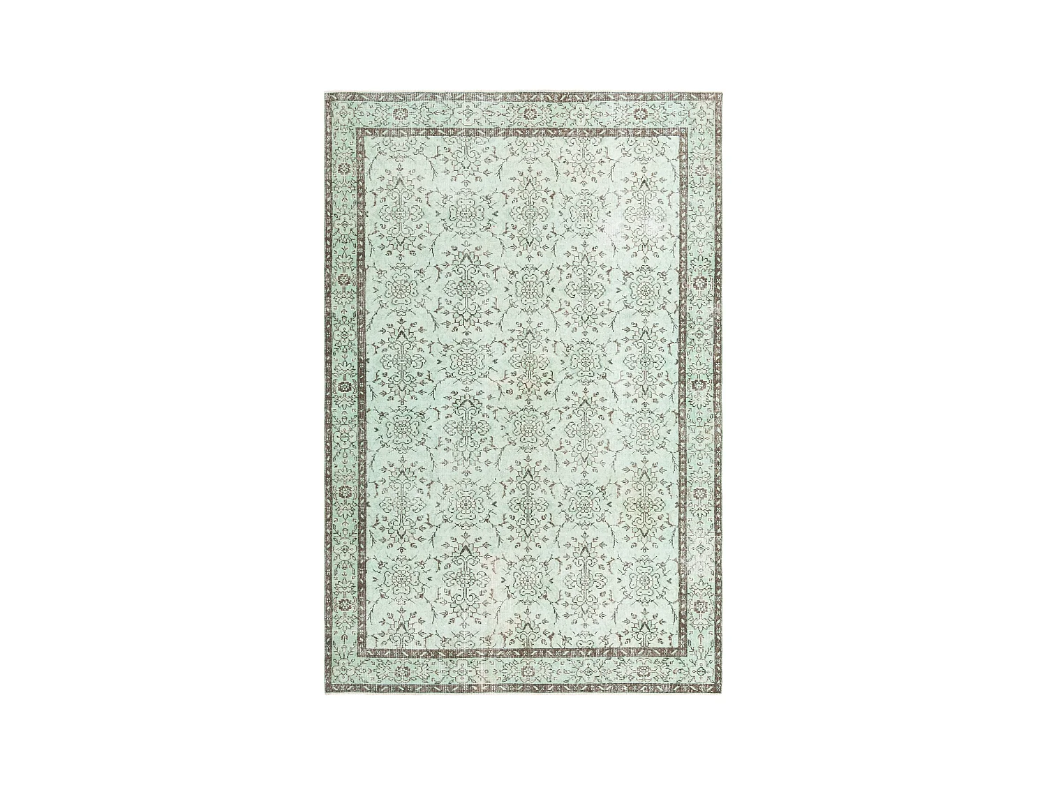 Tapis de laine 193x284 vert Ultra Vintage