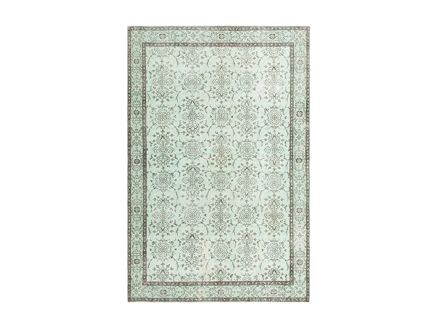 Tapis de laine 193x284 vert Ultra Vintage