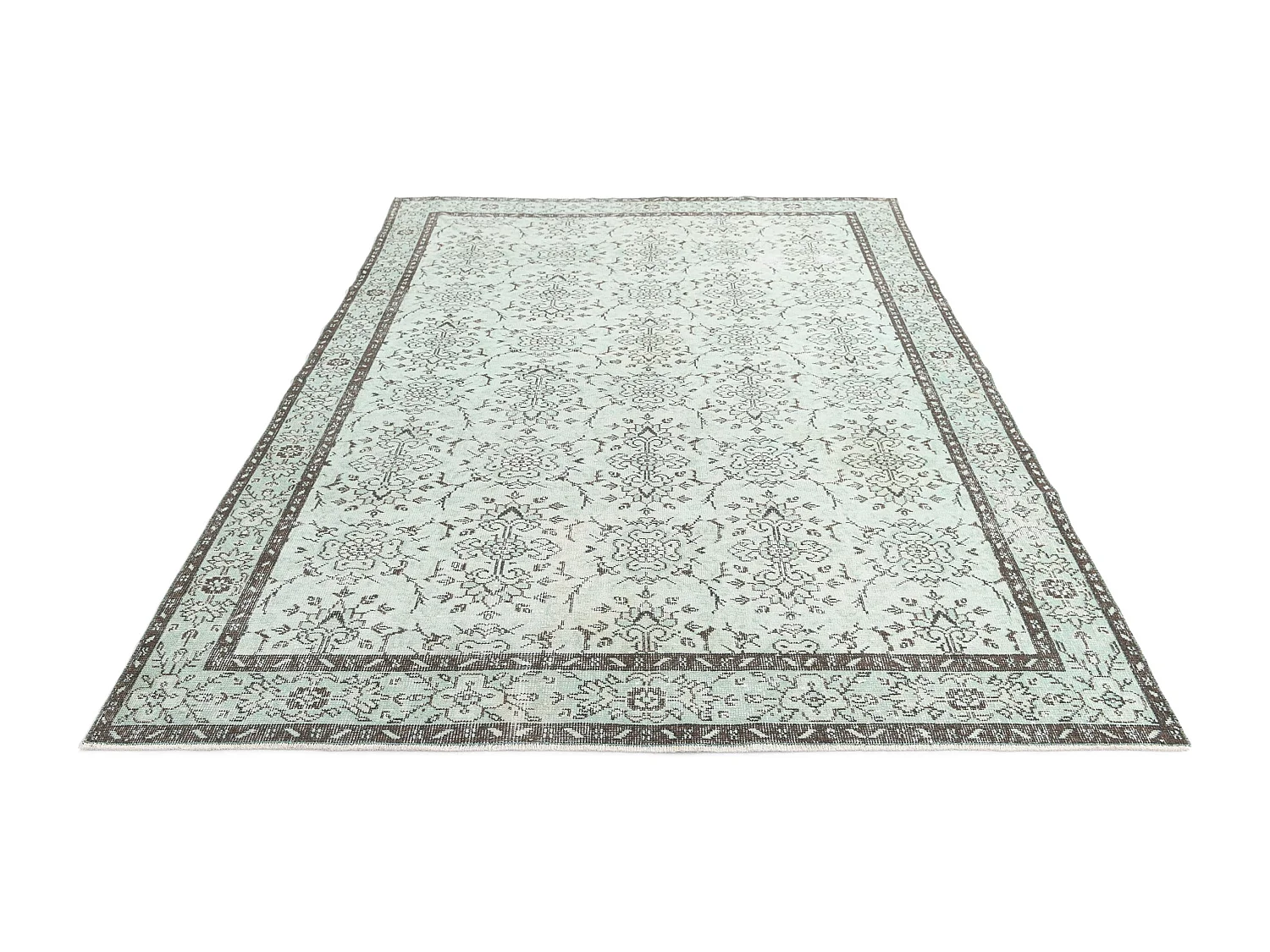 Tapis de laine 193x284 vert Ultra Vintage