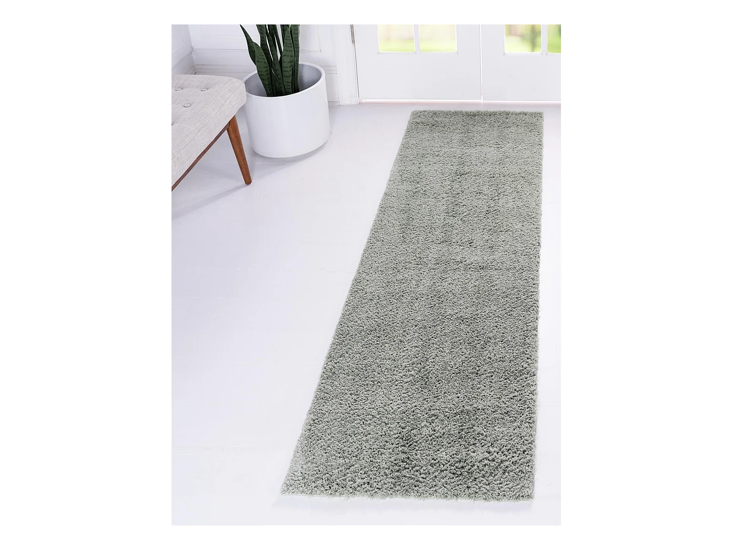 Hoogpolig tapijt 120x62 Groen Luzern