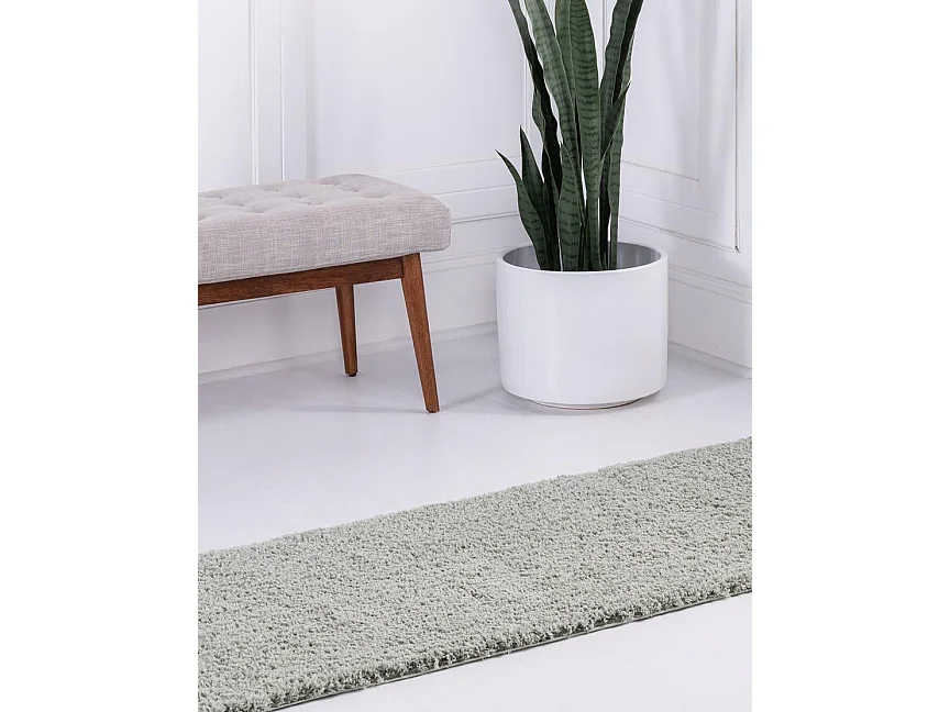 Tapis shaggy 62x120 vert Luzern