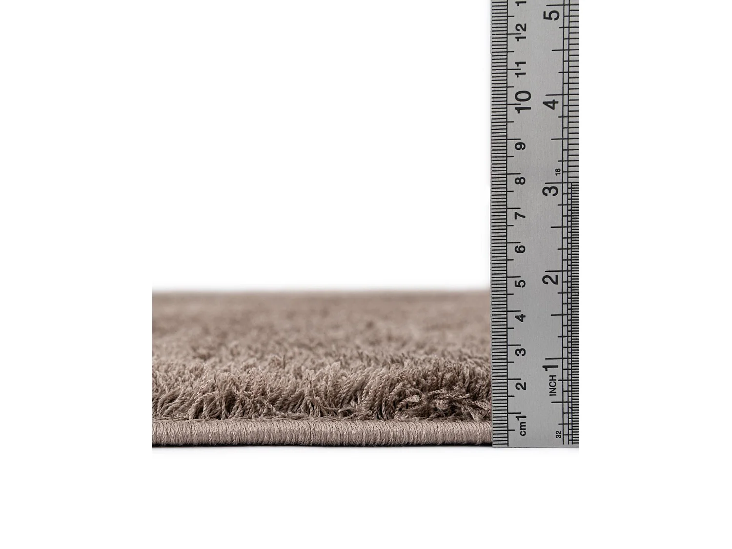 Tappeto shaggy  185x185 marrone Luzern