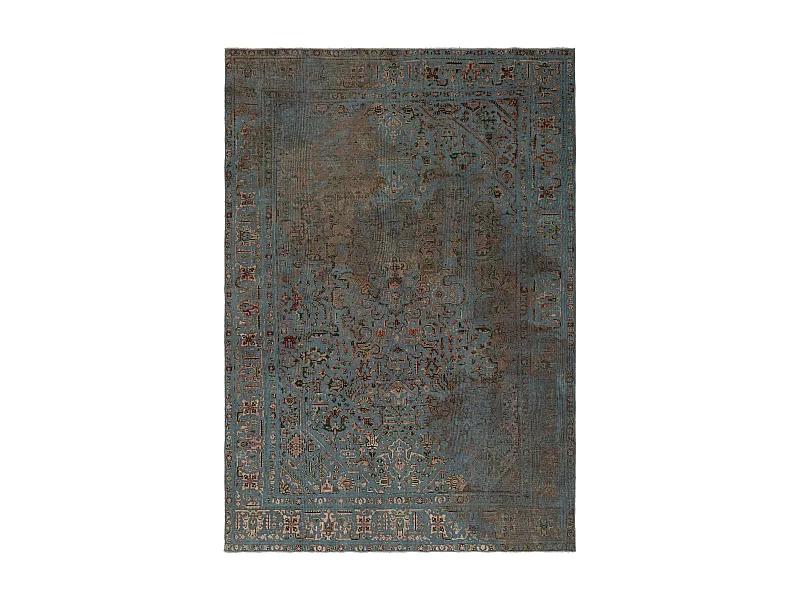 Tapis de laine 191x283 Bleu Vintage Royal
