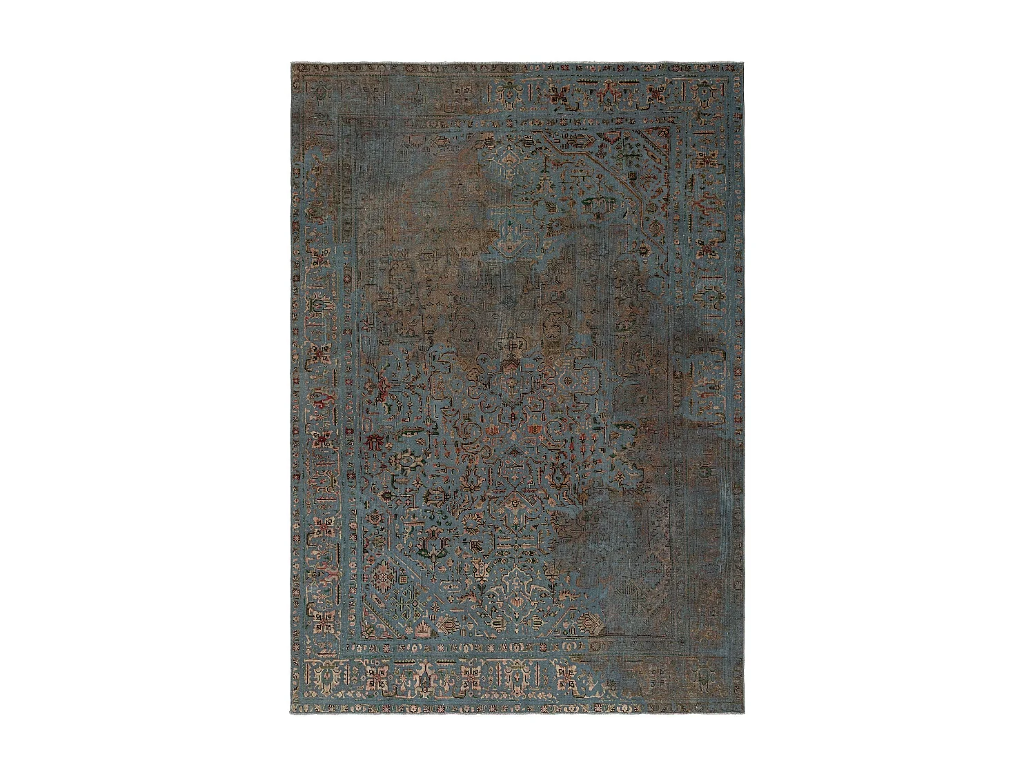 Tapis de laine 191x283 Bleu Vintage Royal