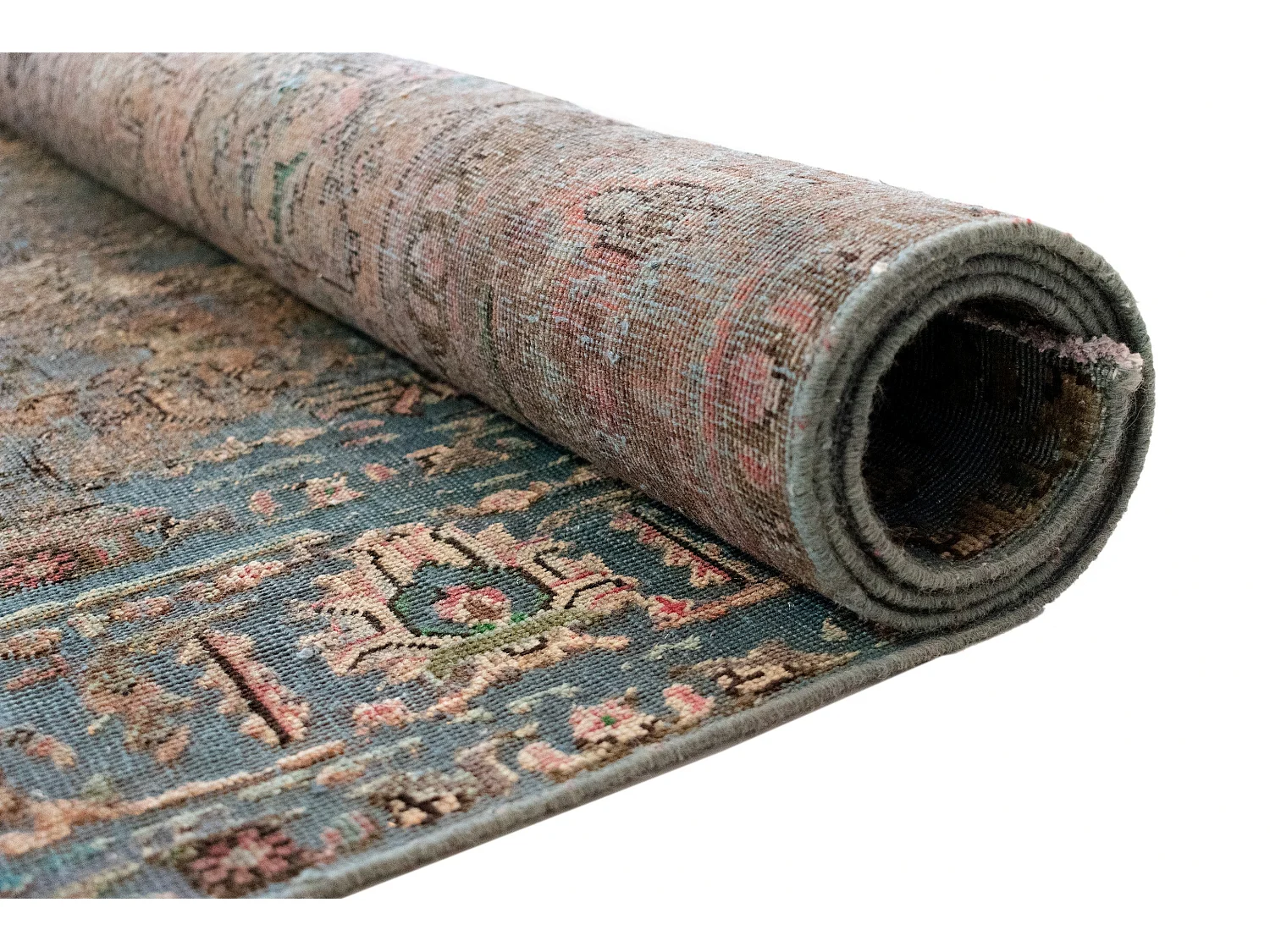 Tapis de laine 191x283 Bleu Vintage Royal