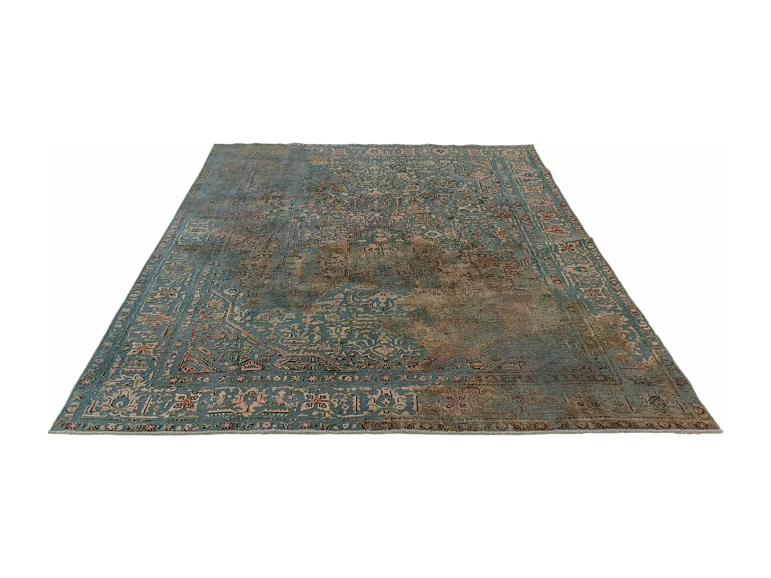 Tapis de laine 191x283 Bleu Vintage Royal