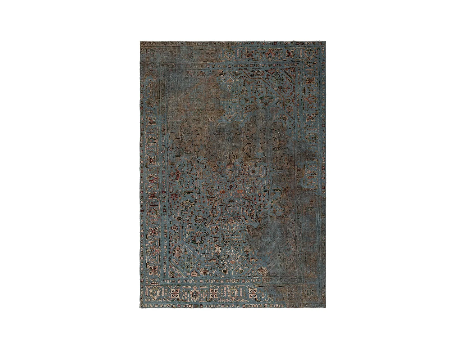 Tapis de laine 191x283 Bleu Vintage Royal