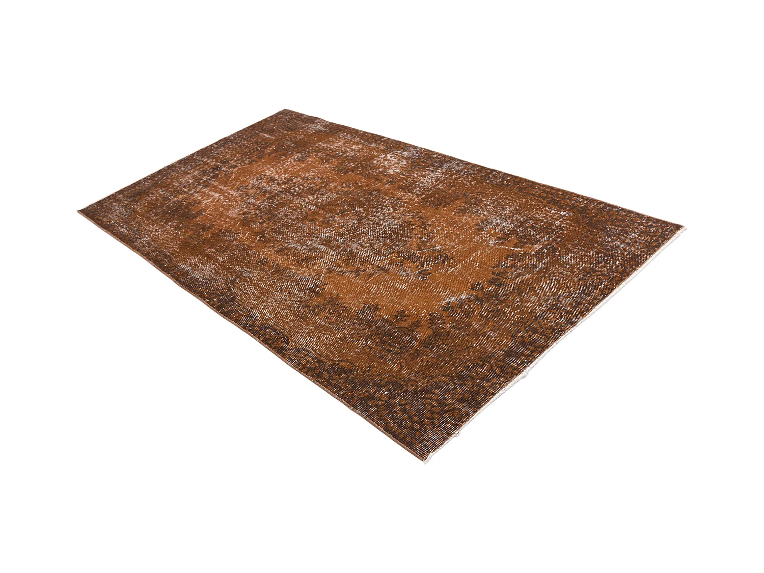 Wollteppich 112x203 Braun Ultra Vintage