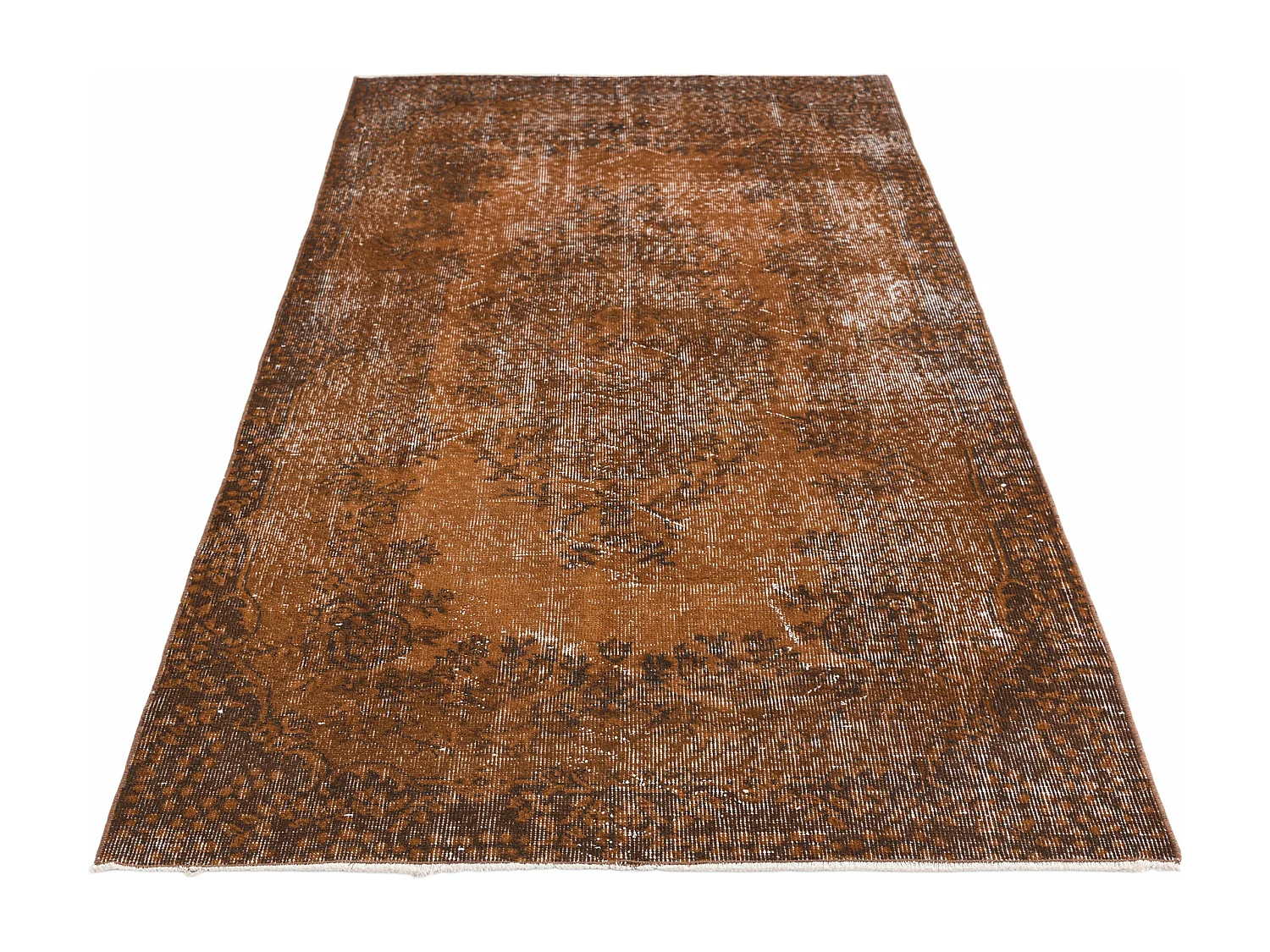 Wollteppich 112x203 Braun Ultra Vintage