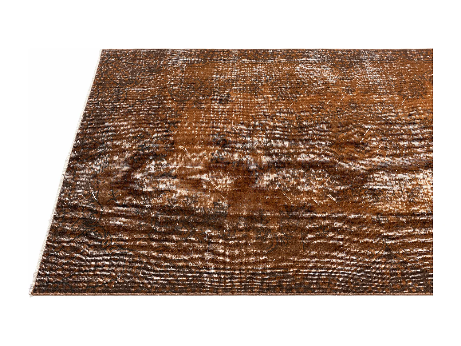 Wollteppich 112x203 Braun Ultra Vintage