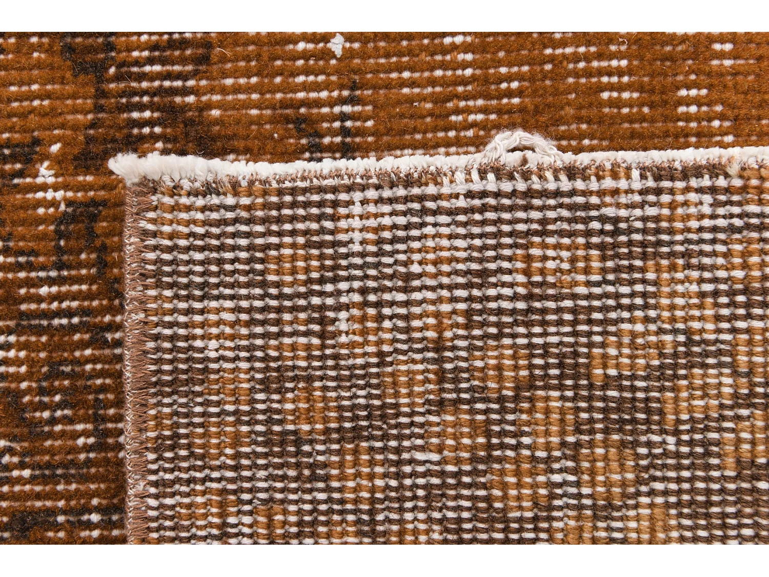 Wollteppich 112x203 Braun Ultra Vintage