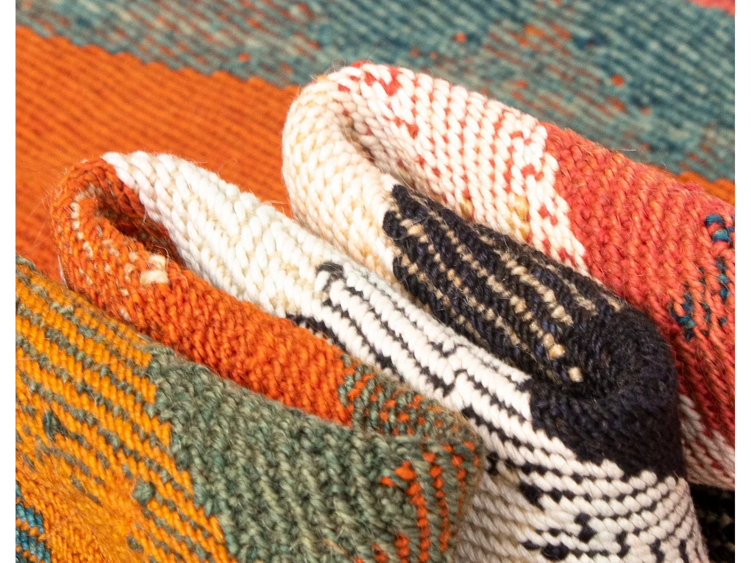 Tapis de laine 147x183 rouge Jajim