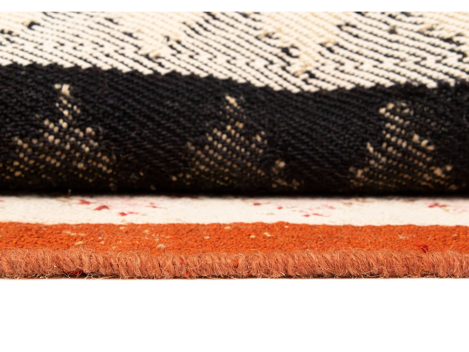 Tapis de laine 147x183 rouge Jajim