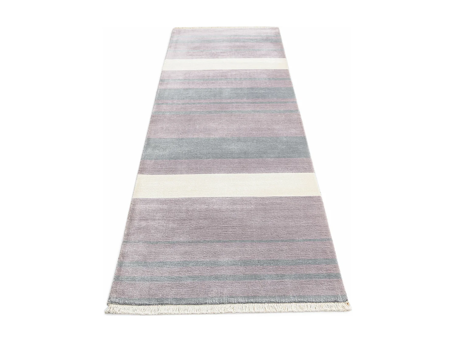 Läufer-Wollteppich 81x297 Rosa Darya