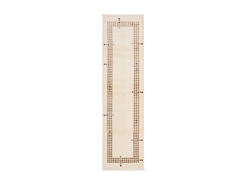Tapis de couloir en laine 79x297 beige Darya