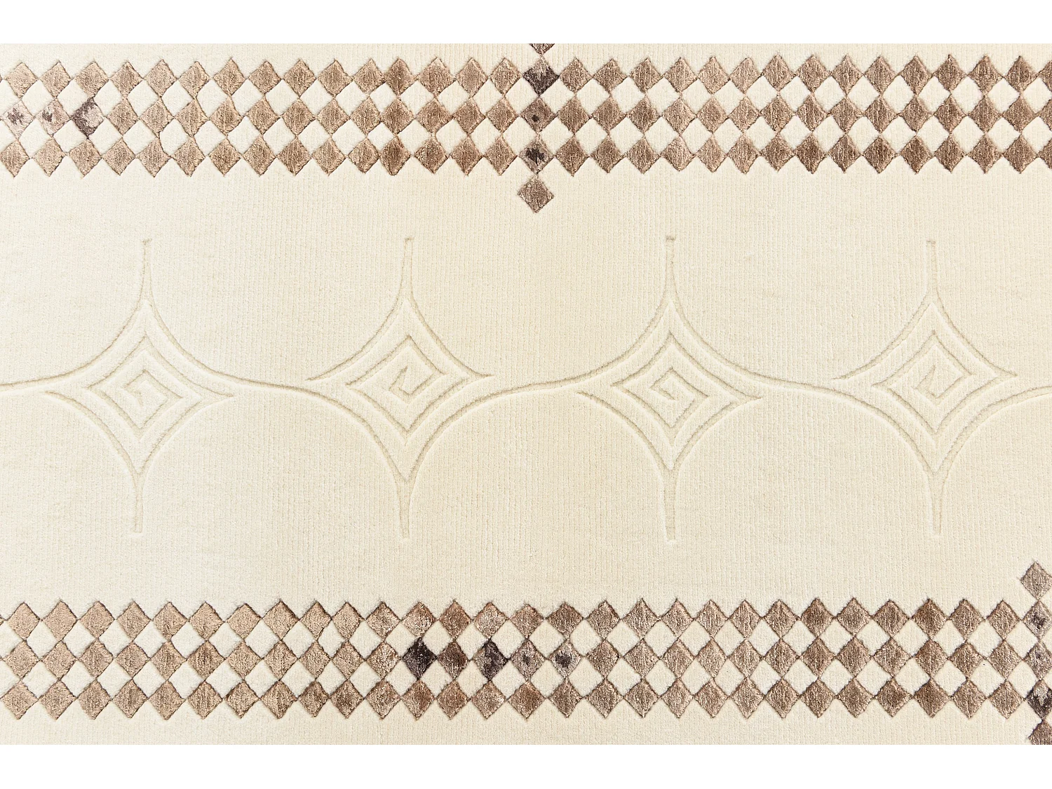 Läufer-Wollteppich 79x297 Beige Darya