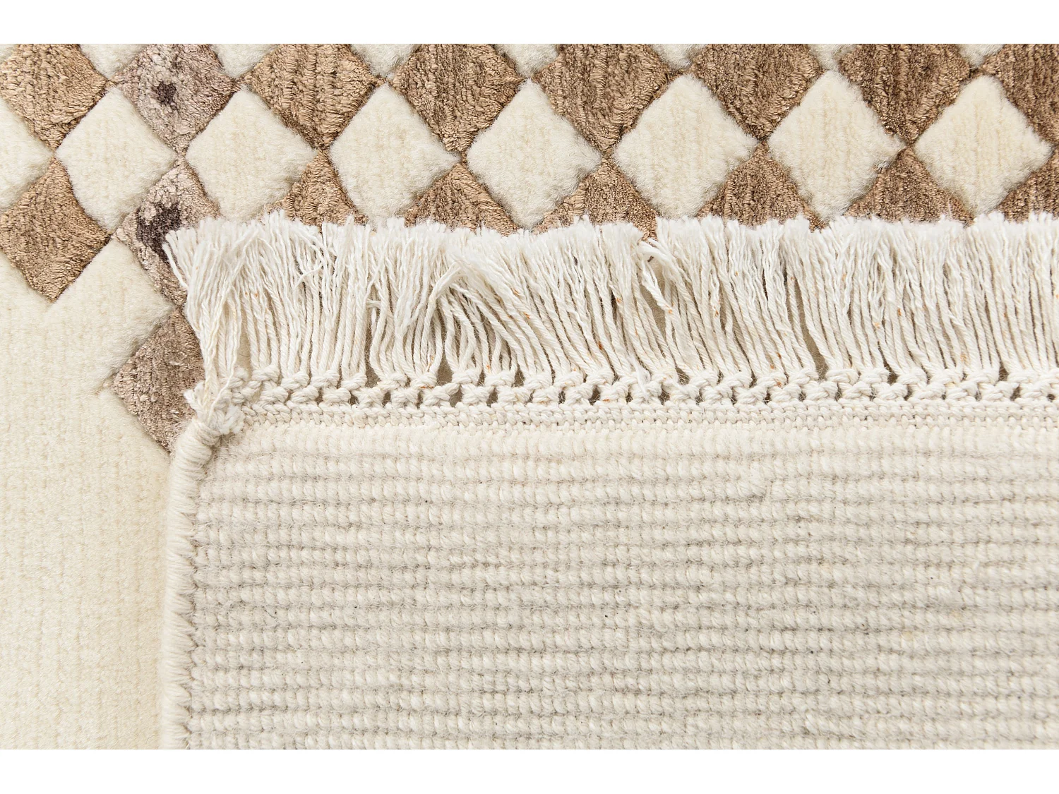 Läufer-Wollteppich 79x297 Beige Darya