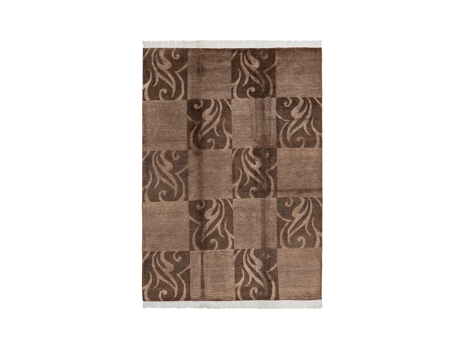 Tapis de laine 170x244 brun Darya
