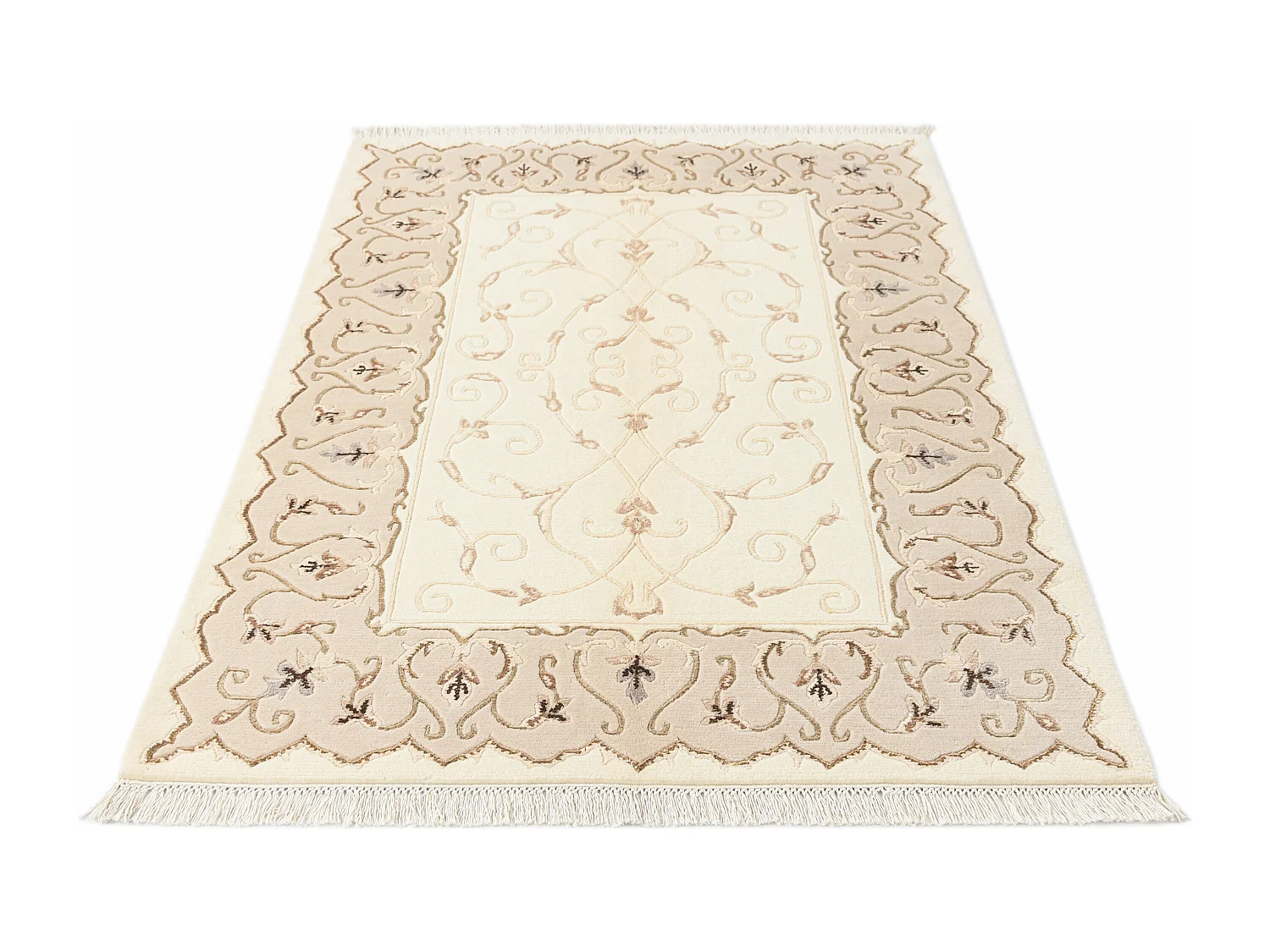 Tapis de laine 122x178 beige Darya