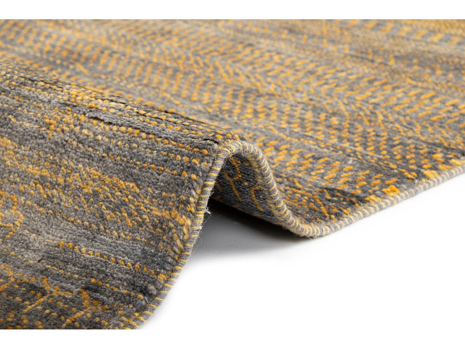 Tapis de laine 156x209 gris Juma