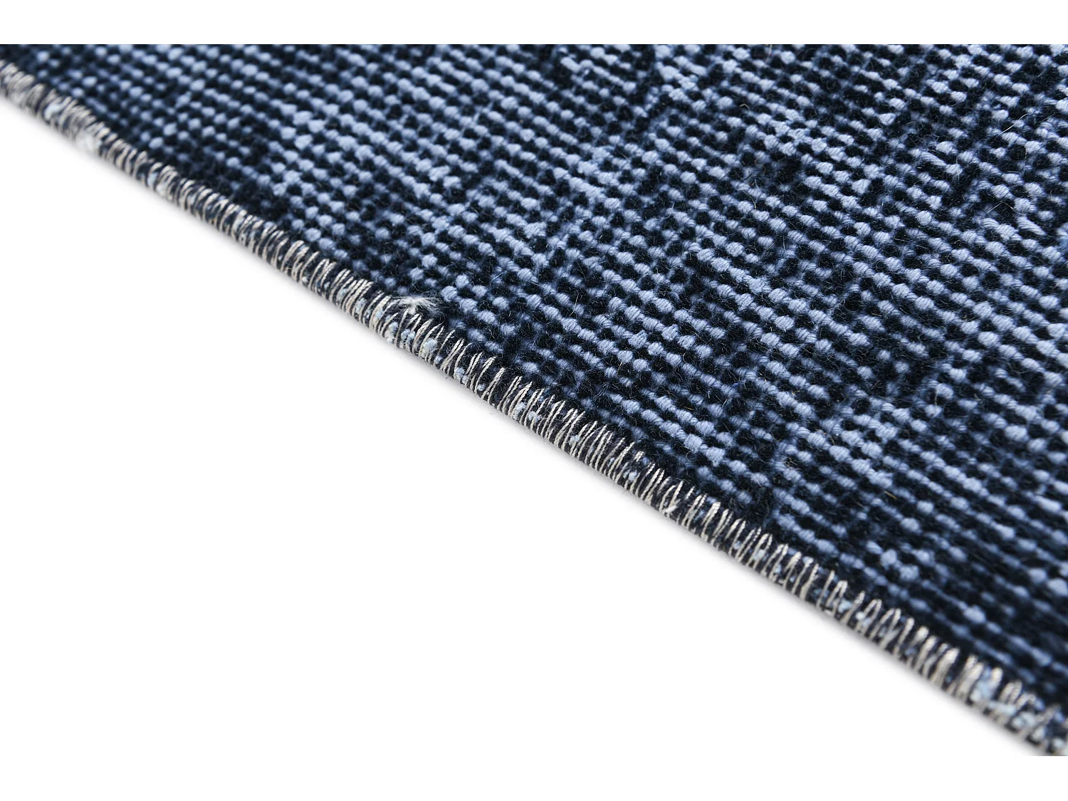 Tapis de laine 150x269 Bleu Ultra Vintage