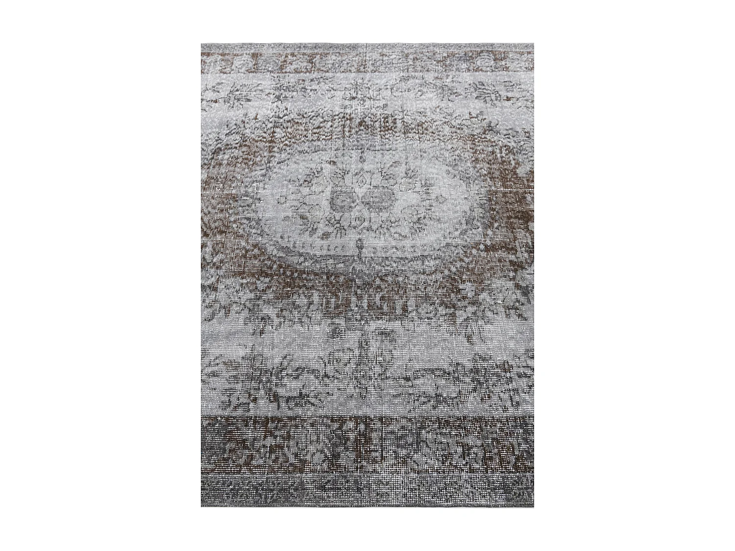 Wollteppich 193x284 Grau Ultra Vintage