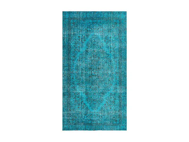 Tapis de laine 142x264 turquoise Ultra Vintage