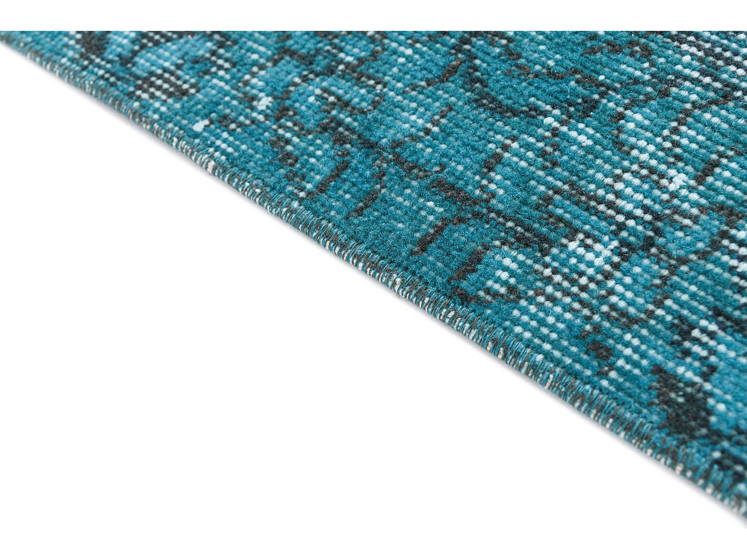 Wollteppich 142x264 Türkis Ultra Vintage