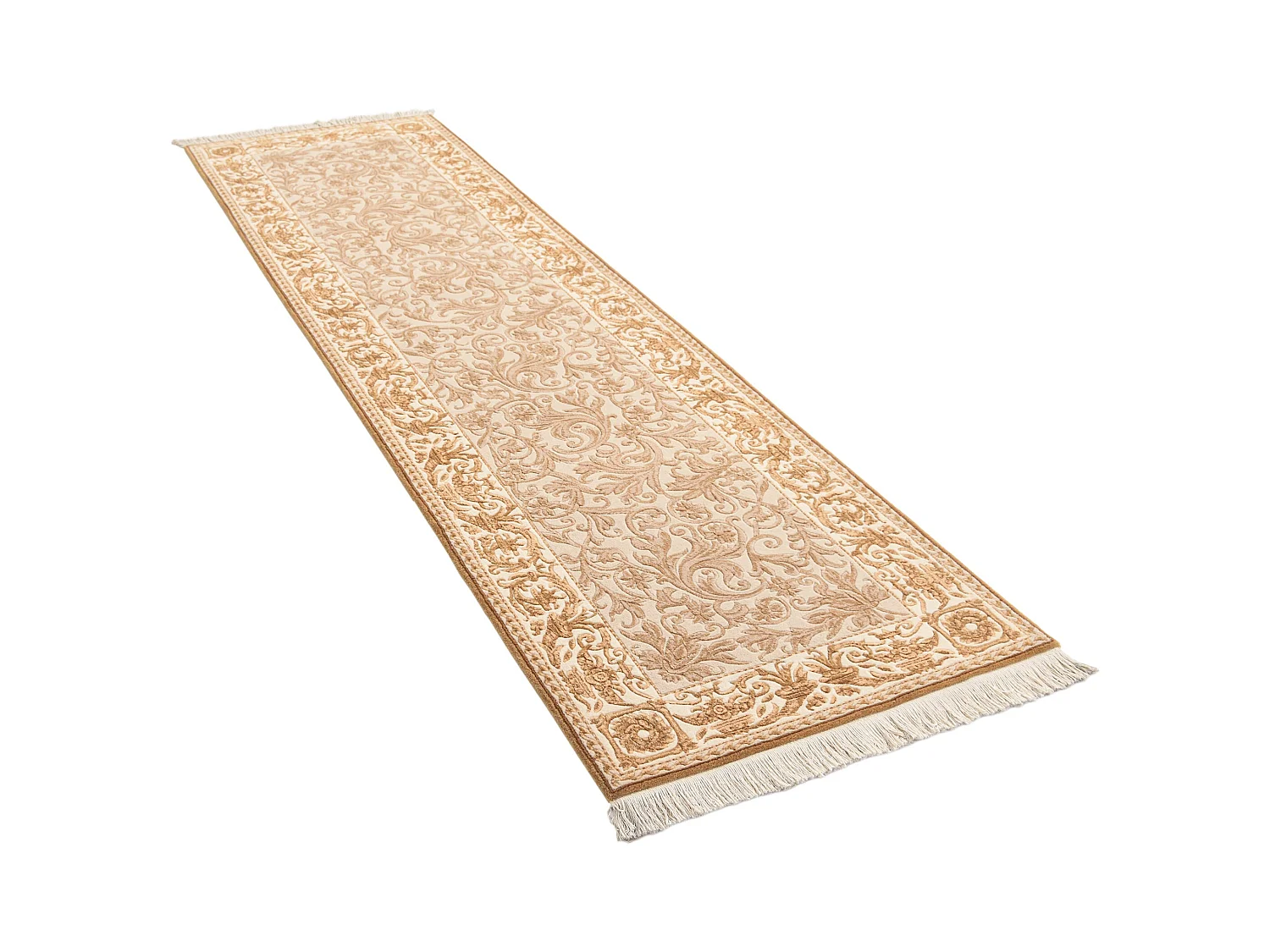 Tapis de couloir en laine 81x300 brun Darya