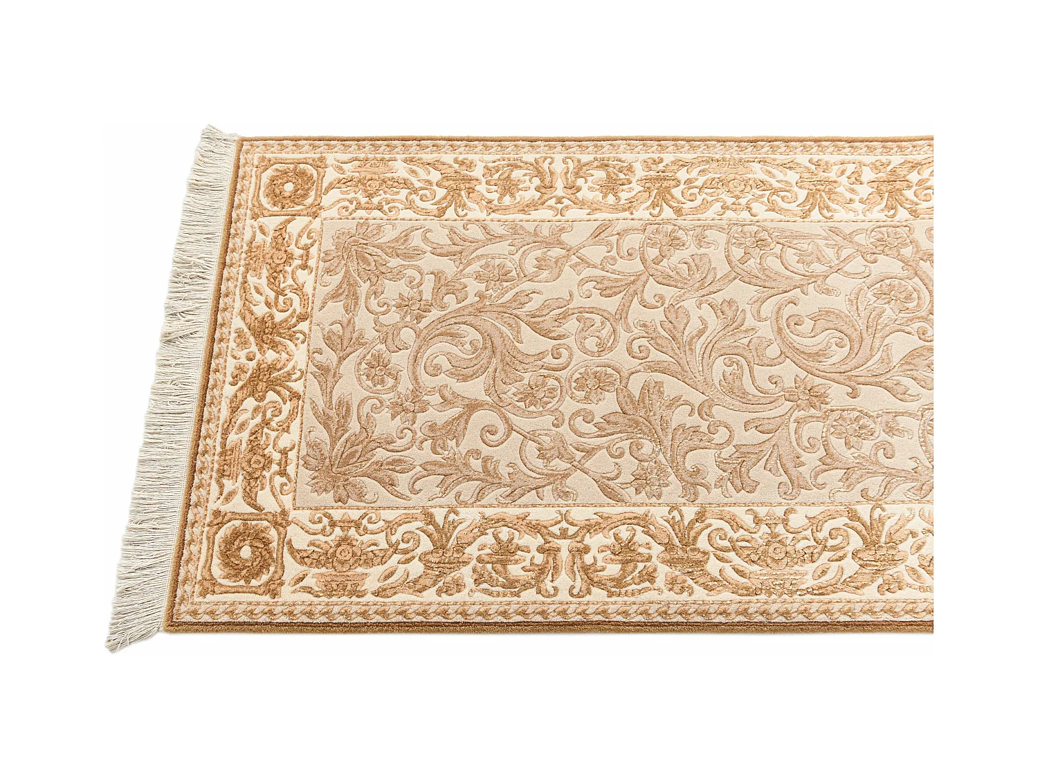 Tapis de couloir en laine 81x300 brun Darya