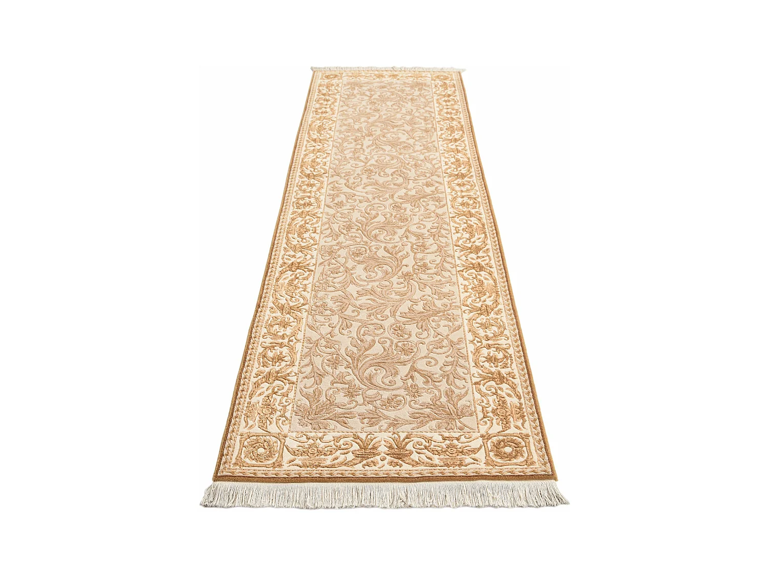 Tapis de couloir en laine 81x300 brun Darya