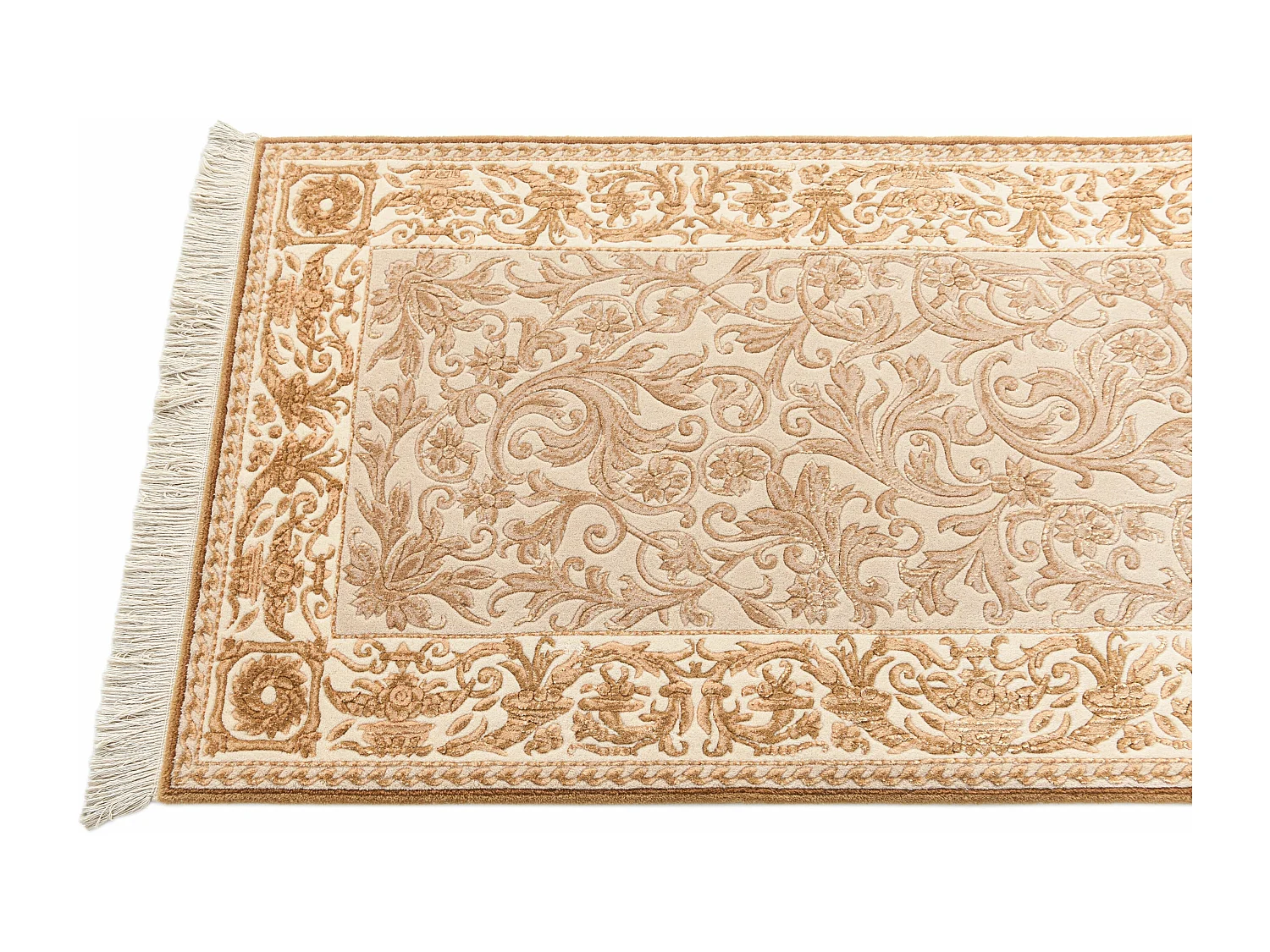 Tapis de couloir en laine 81x300 brun Darya