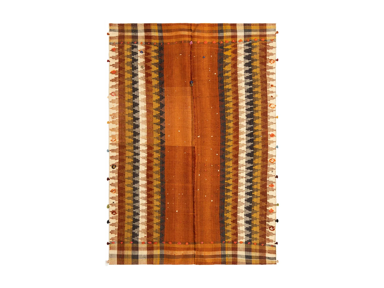 Tapis de laine 141x207 orange Jajim