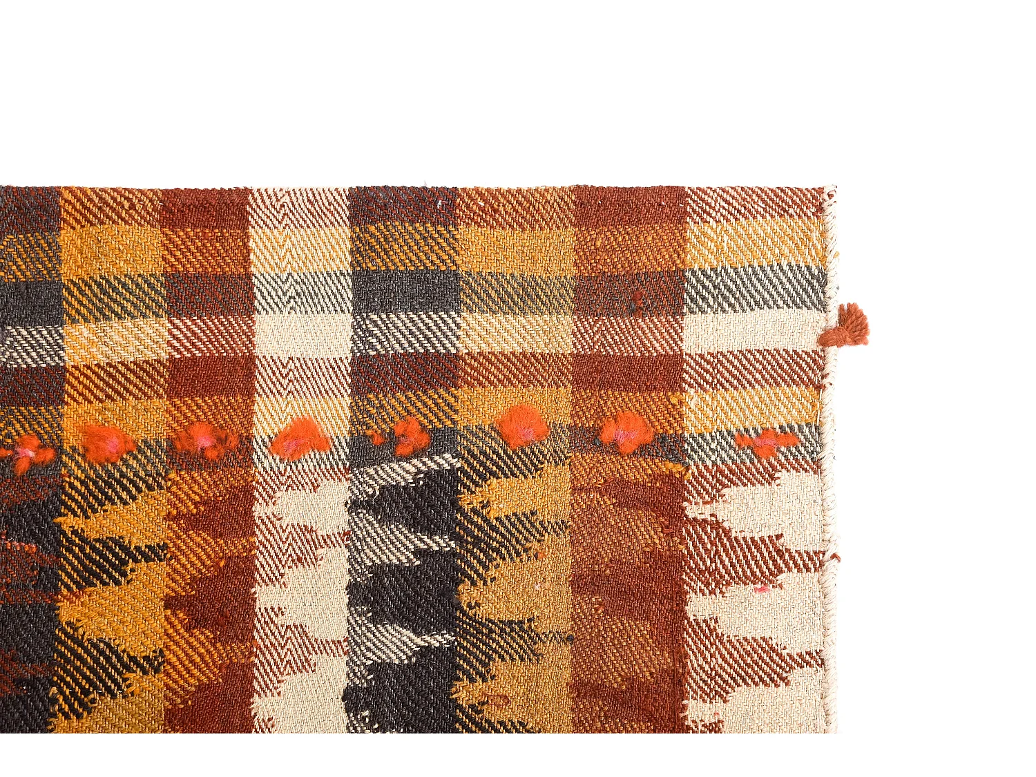 Tapis de laine 141x207 orange Jajim