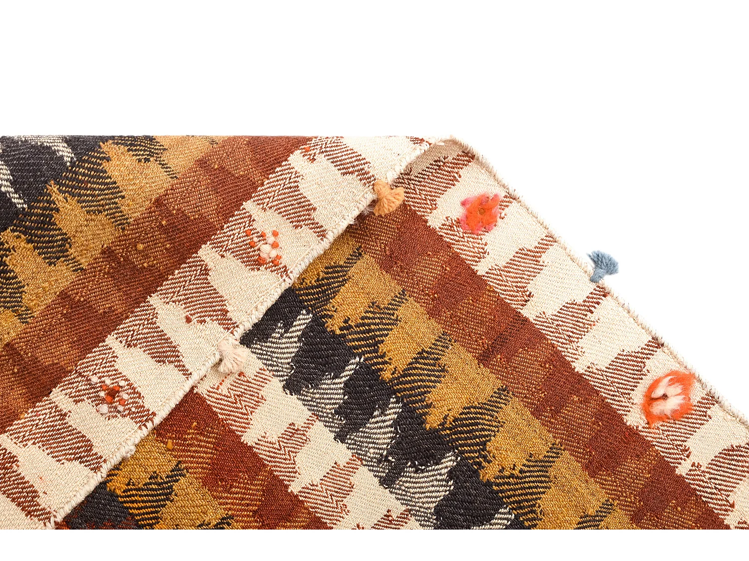 Tapis de laine 141x207 orange Jajim