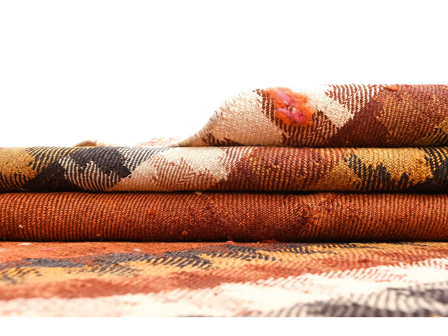 Tapis de laine 141x207 orange Jajim