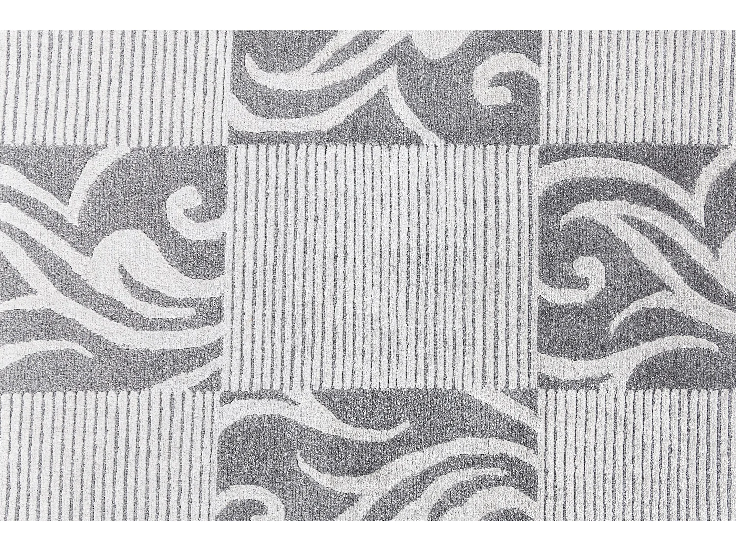 Tapis de couloir en laine 79x201 gris Darya