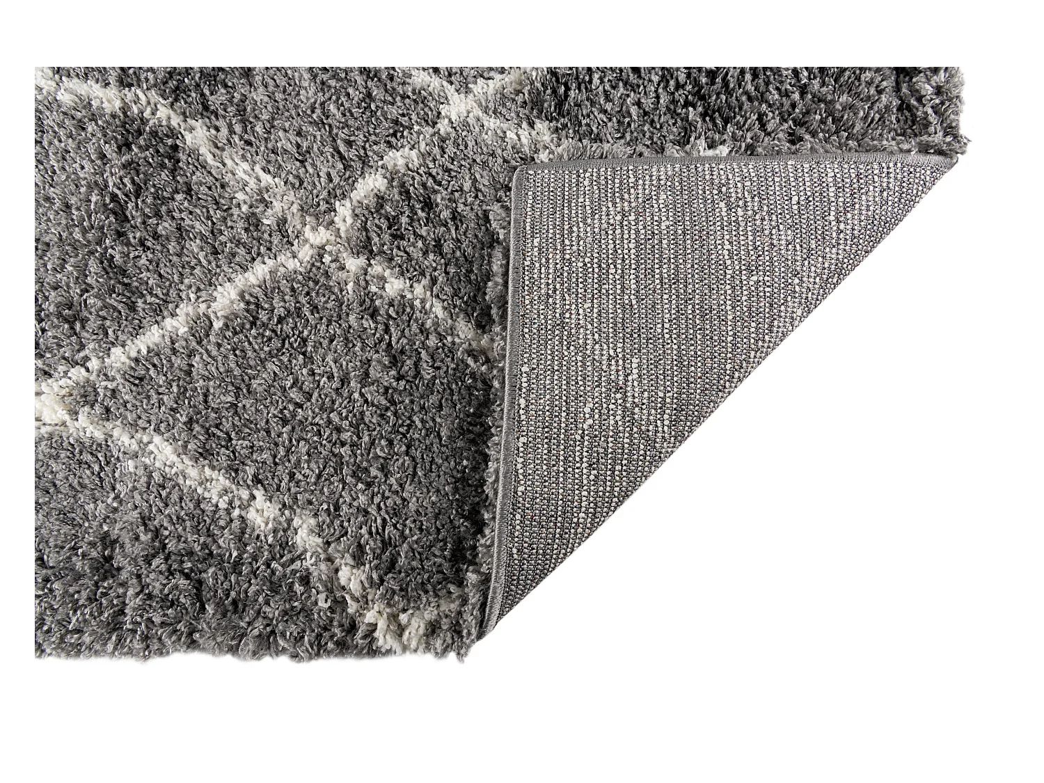 Tapis shaggy 62x120 gris pierre Lachen Fence