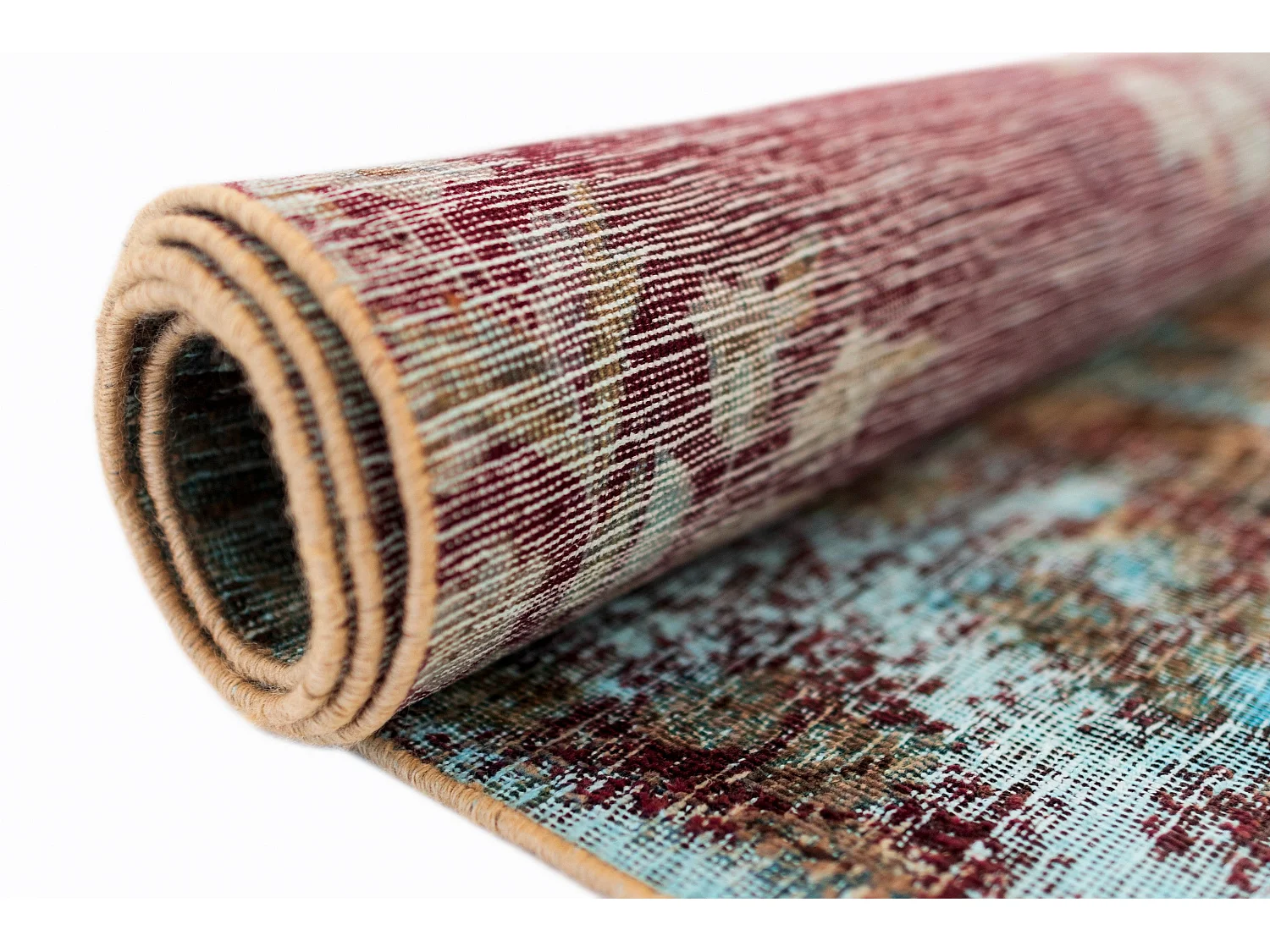 Wollteppich 201x226 Blau Vintage Royal