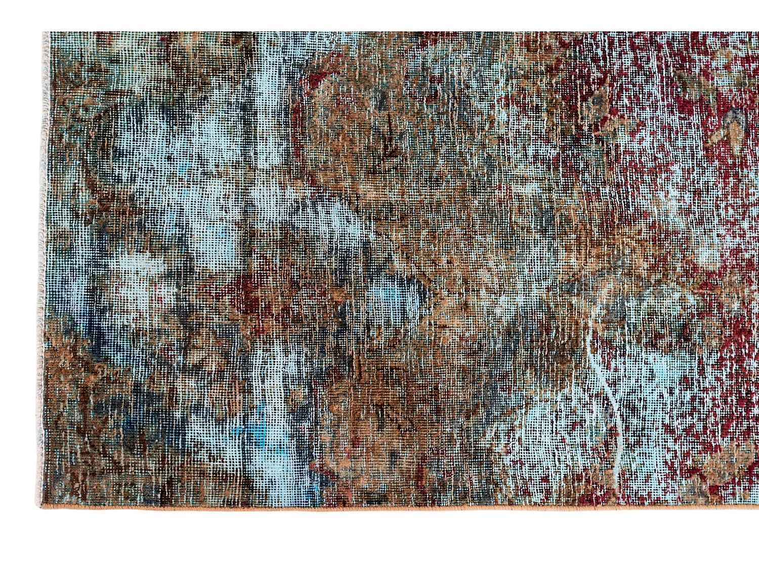 Wollteppich 201x226 Blau Vintage Royal