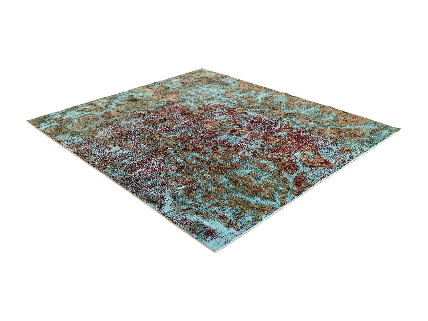 Wollteppich 201x226 Blau Vintage Royal