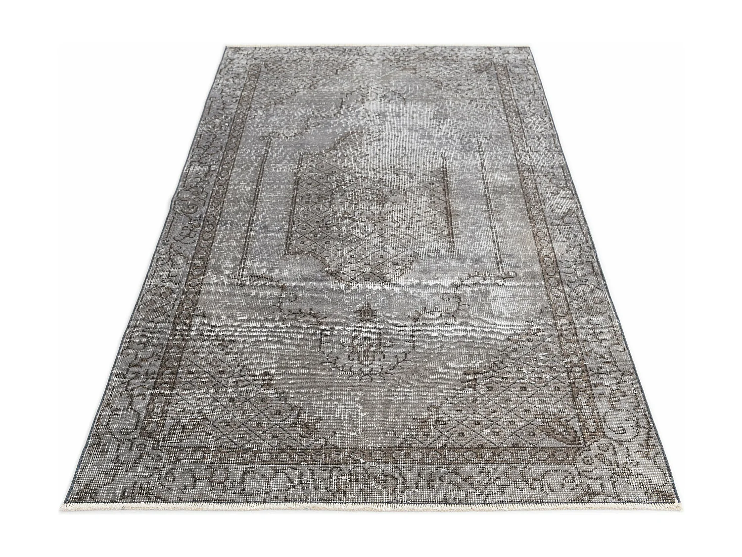 Tapis de laine 109x206 gris Ultra Vintage