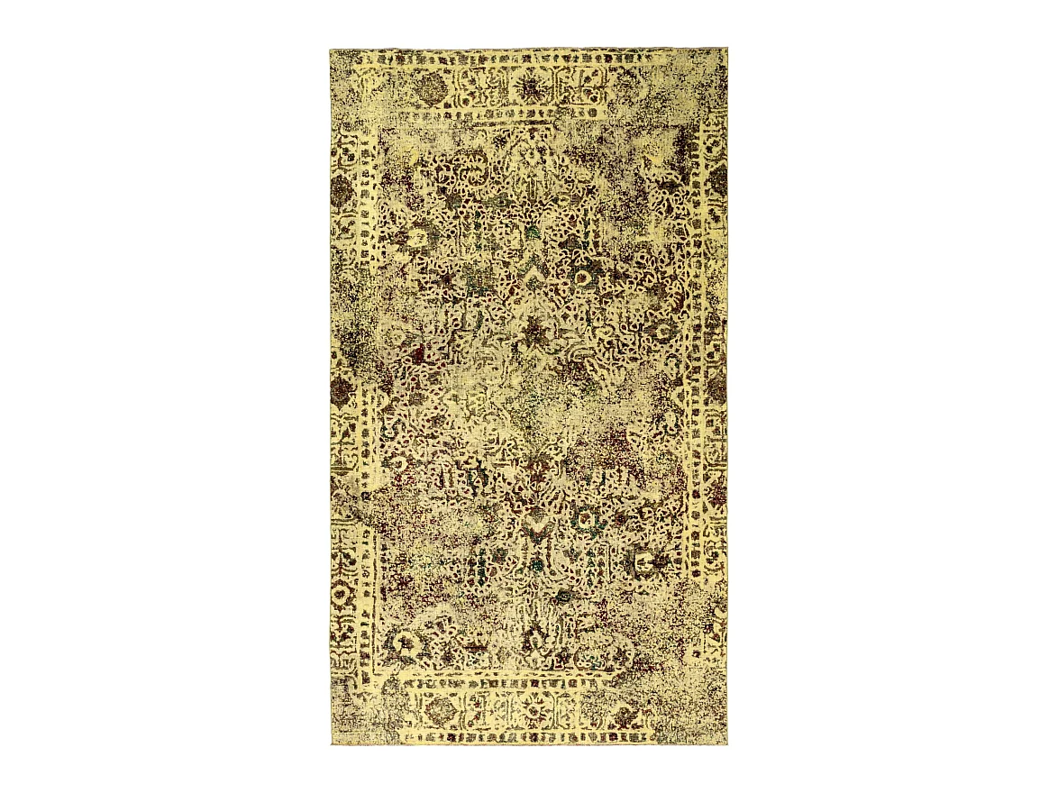 Tappeto in lana 168x301 giallo Vintage Royal